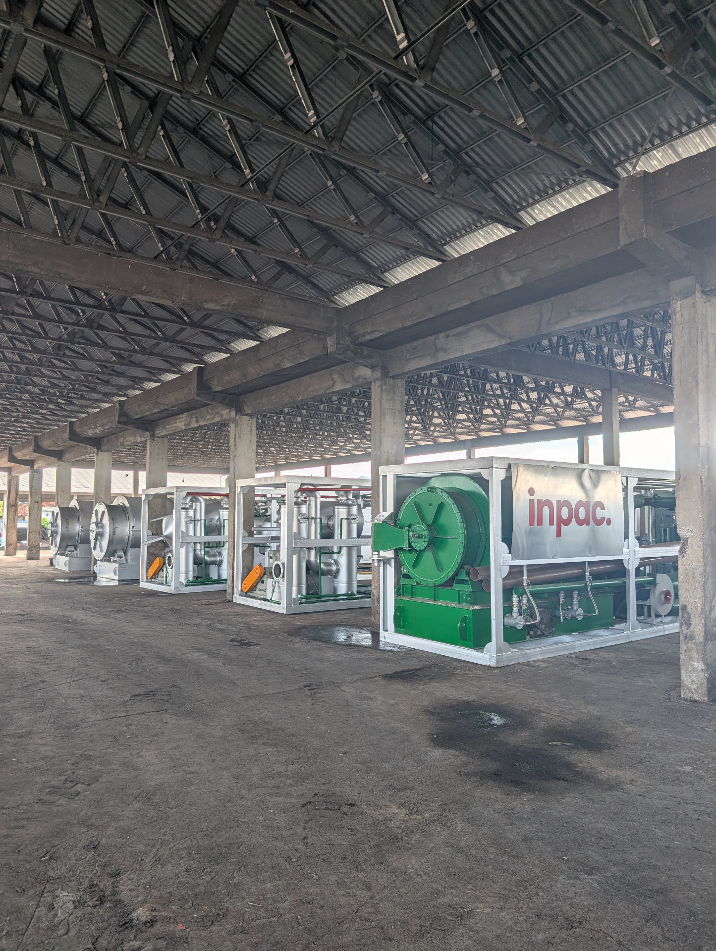 Bali landscape with pyrolysis facility